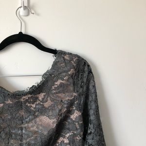 Grey Lace Cocktail Dress